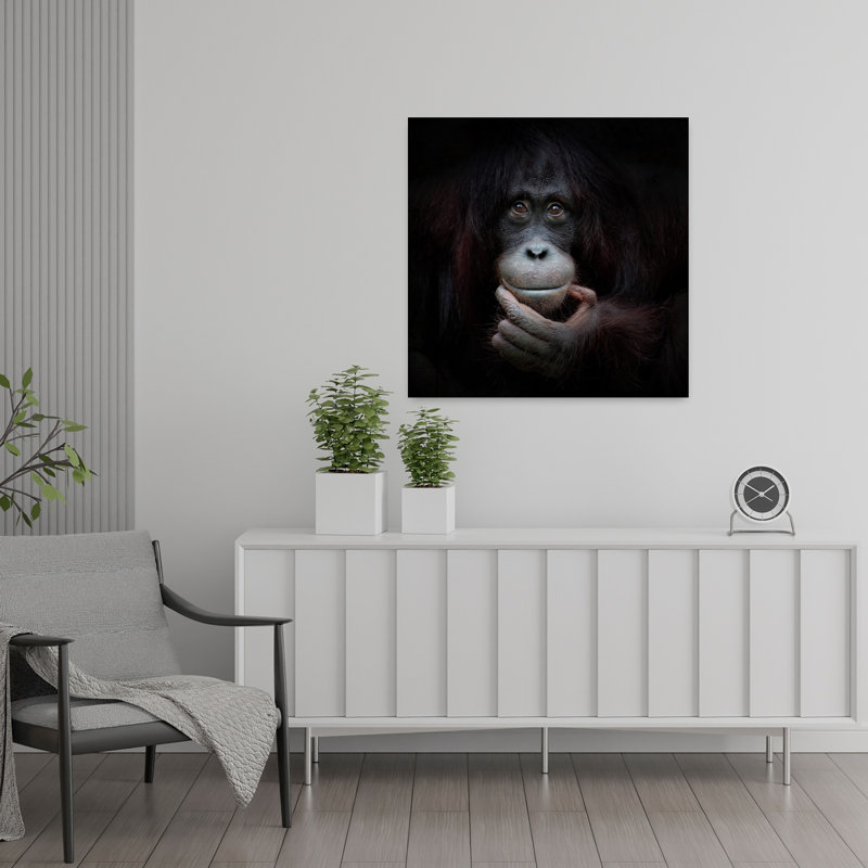 Art contemporain singe contemporain, H 24 po x l 24 po