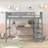 Fadia Full Solid Wood Loft Bed with Bookcase by Harriet Bee-1953091056