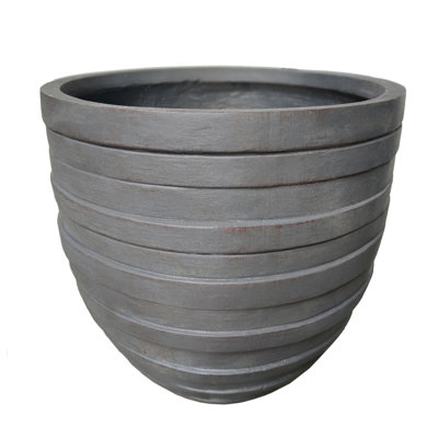 SLATE RIDGED PLANTER