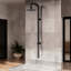 Douche d'extérieur murale en acier inoxydable 316 de 63,15 po H-125243944