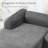 Boneless Cloud Sectional Couch In Two Boxes, Compressed Modular Sectional Sofa With Deep Seat-1793695545