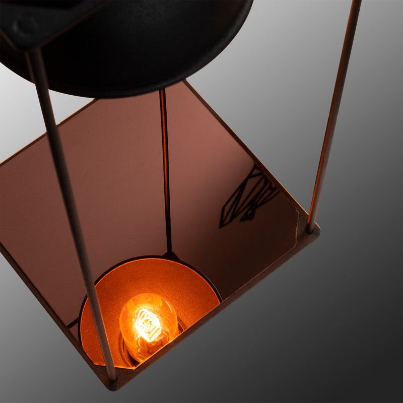 Lampe de table noire 13,78 "Akram, Bronze, Noir, Noir