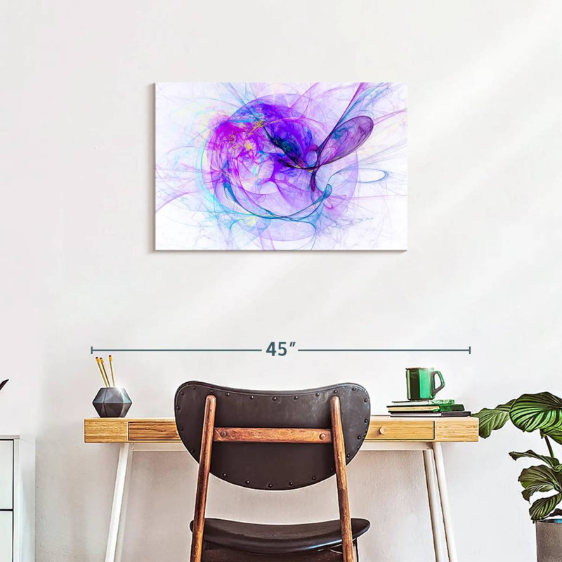 Avery Abstract Purple Strands, 20" H x 30" W