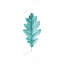 Imprimé mat pour chambre à coucher Oak Leaf Turquoise | Décoration intérieure