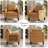 Wide Upholstered Accent Chair Faux Leather Armchair-208523189