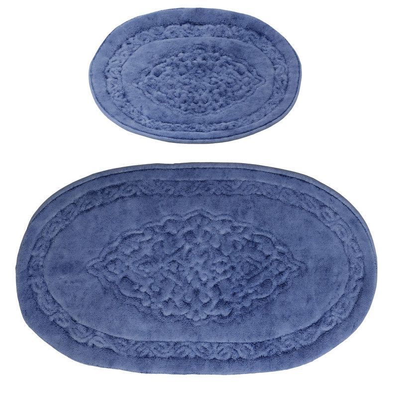 Ensemble de tapis pour salle de bain 2 pièces Robine, Bleu