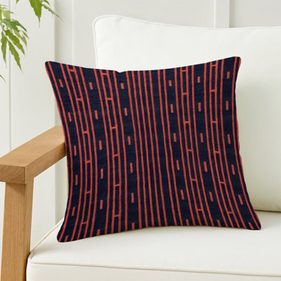 Coussin décoratif intérieur et extérieur brun Trellis