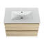 Meuble-lavabo mural 30 po avec lavabo en céramique et 2 tiroirs à fermeture en douceur - design chêne et fermeture en douceur-791649709-791649696