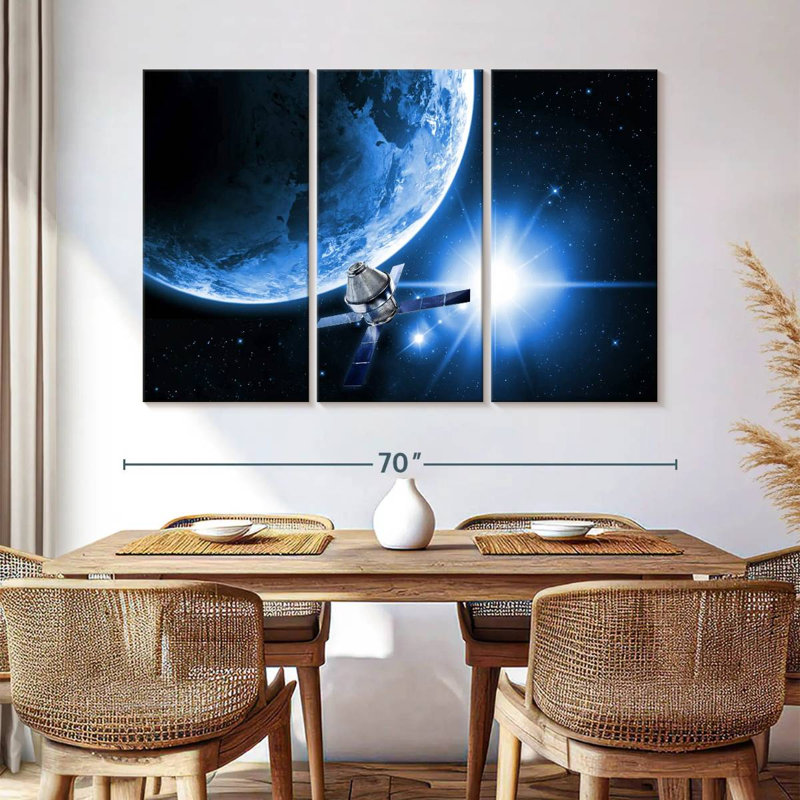 Oberle Satellite In Space, 42" H x 65" W