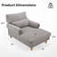 Chaise longue rembourrée avec dossier réglable