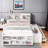 Full Bed With Bookcase Headboard, Under Bed Storage Drawers And Bed-end Storage Case-1416885983