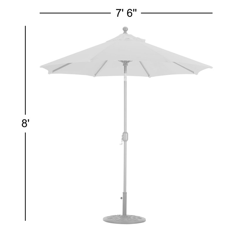 Parasol de marché de 7,5 pi Nadasha, Noir, Toile Sunbrella® régate