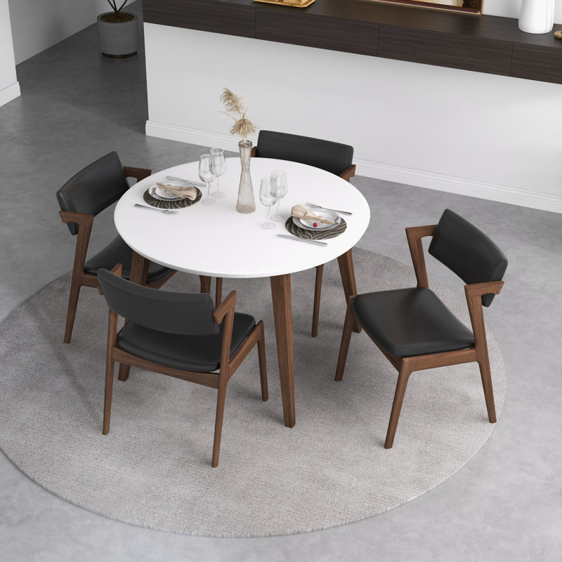 Kenndrick 4 - Person Solid Wood Solid Wood Top Four Leg Dining Set