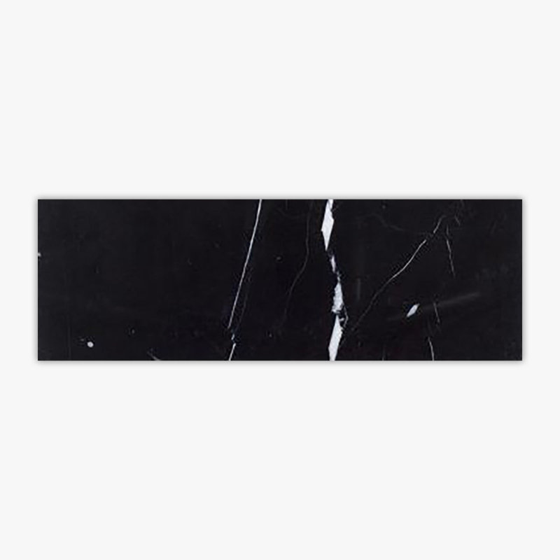 Carreau de marbre et plancher 4 po x 12 po Nero