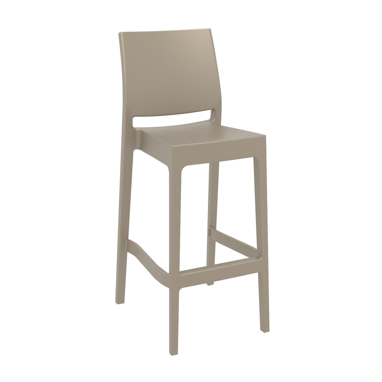 Adrienne Outdoor Bar Stool, Taupe, 29.5"
