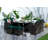 Wicker Patio Dining Set Umbrella Hole Included Square Table with Cushions Included-93913452-93913453