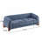 82Inches Boucle Sherpa Sofa - Navy Blue-1917217066