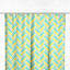 Rideau de douche jaune à chevrons bleu