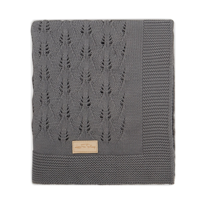 Cotton Baby Blanket, Steel