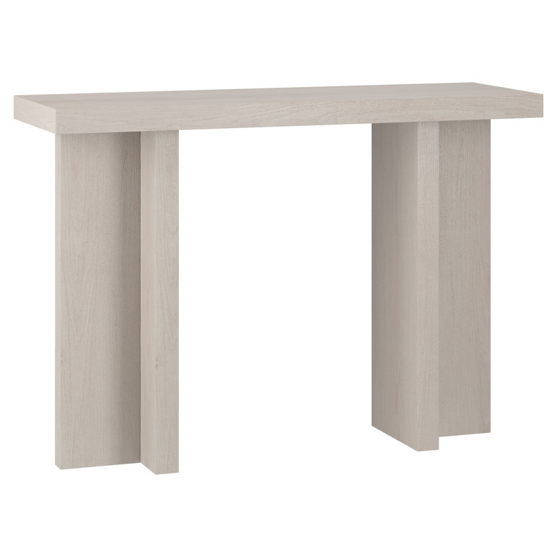 Cerrone 42" Wide Rectangular Console Table in Alder White, Alder White