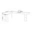 Bureau d'angle en bois massif noir avec pieds en acier inoxydable-1661970807