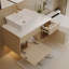 Petit meuble-lavabo flottant simple 31,5 pouces avec lavabo, design moderne et rangement efficace