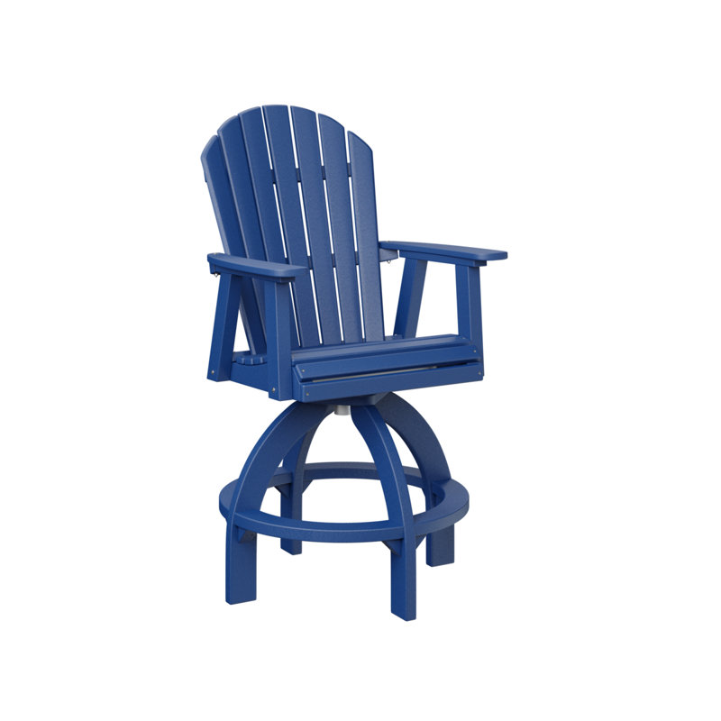 Chaise pivotante d'extérieur à dossier Comfo, 26.5", Bleu pacifique