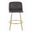 Swivel Upholstered Counter Stool with Metal Frame-94398874