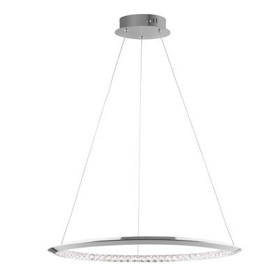 1 - Light Chrome LED Crystal Pendant