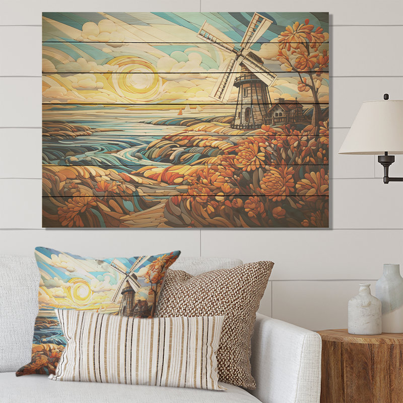 Windmill Coastal Breeze - Éoliennes sur bois, H 10 po x l 20 po x P 0,78 po