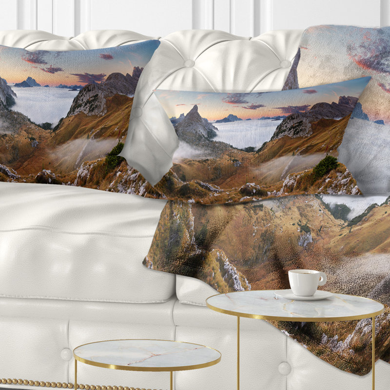 Coussin lombaire imprimé paysage d'été