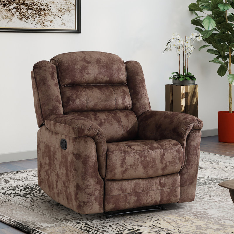 Fauteuil inclinable standard standard en microfibre respirante 38,6 po Sidh, Brun