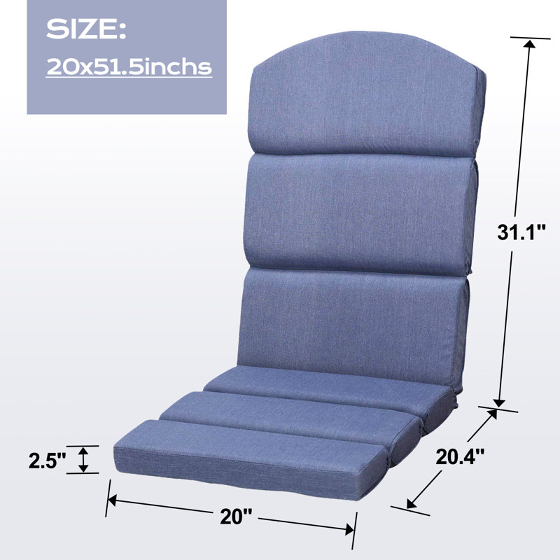  Coussin de chaise Adirondack, Bleu Chambray