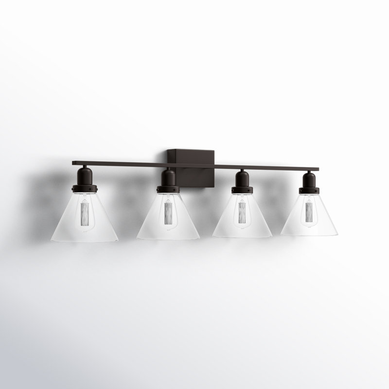 Éclairage pour salle de bain 4 lumières à intensité variable Catalina, Bronze anglais