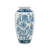Porcelain Flower Vase with Floral Patterns - 7"Dia. .5" x 15" - Blue /White