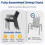 Ensemble de 4 chaises de patio en aluminium de 22,44 pouces de largeur, entièrement assemblées et empilables