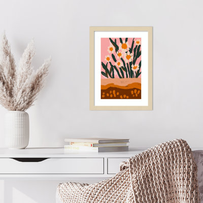 «Galya Treechild Pastel Flower Impression No 3», reproduction encadrée sur papier par Treechild