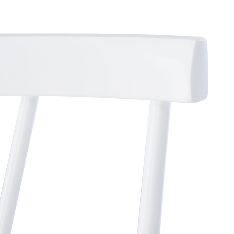 Chaise d'appoint en bois massif Jordyn, Blanc