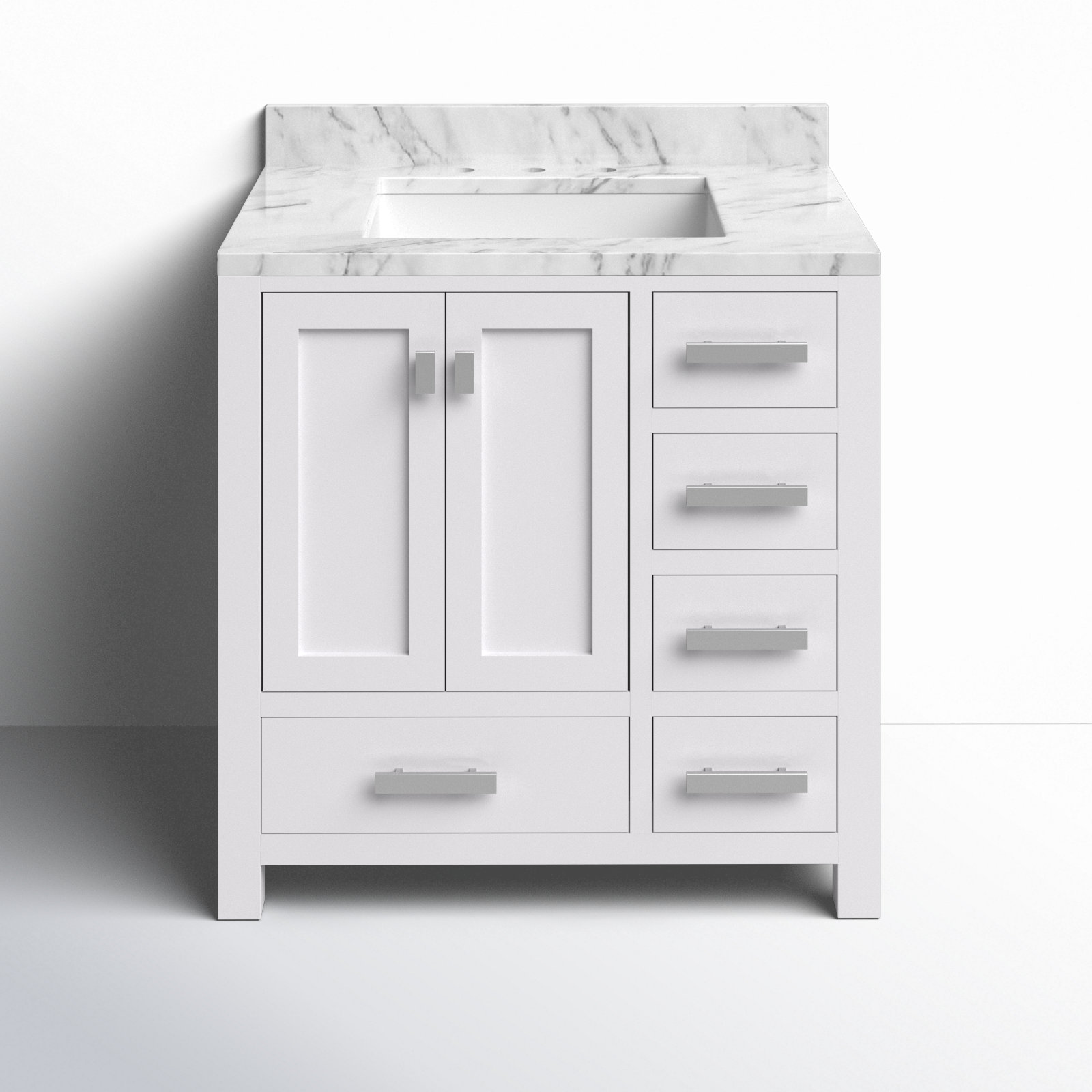 Steve 36'' Single Bathroom Vanity, White