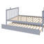 Base de lit plateforme confortable avec tête de lit capitonnée et support solide
