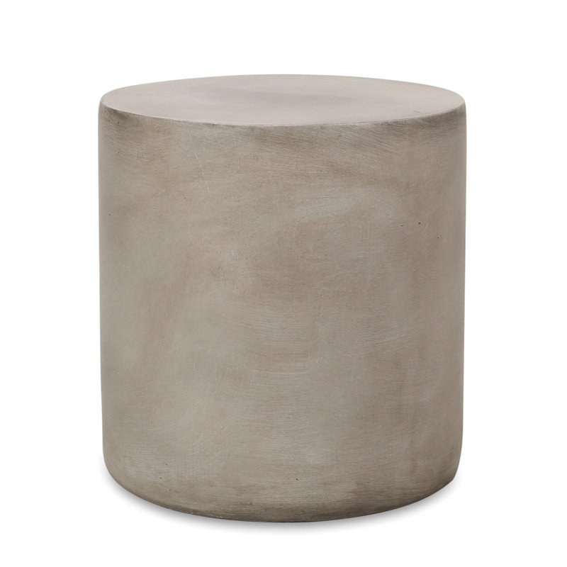 Table d'appoint d'extérieur en oxyde de magnésium gris - Design minimaliste fonctionnel et attrayant