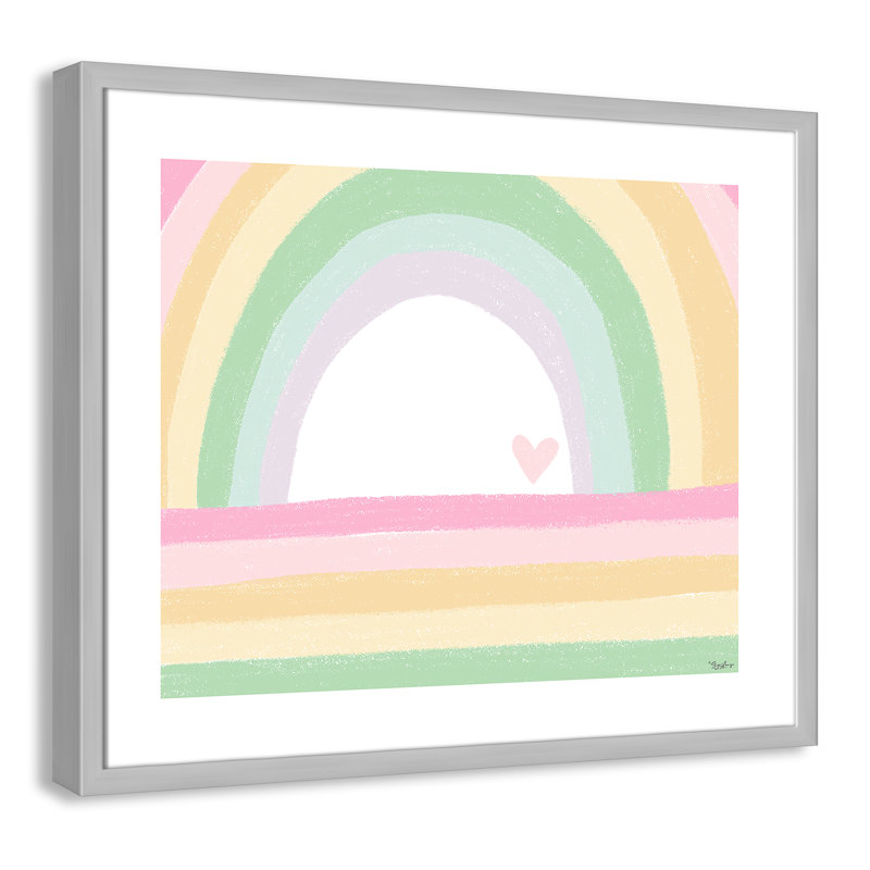 Décoration murale pour enfants, H 21,5 po x l 25,5 po x P 1,19 po, Encadré de boîte argent