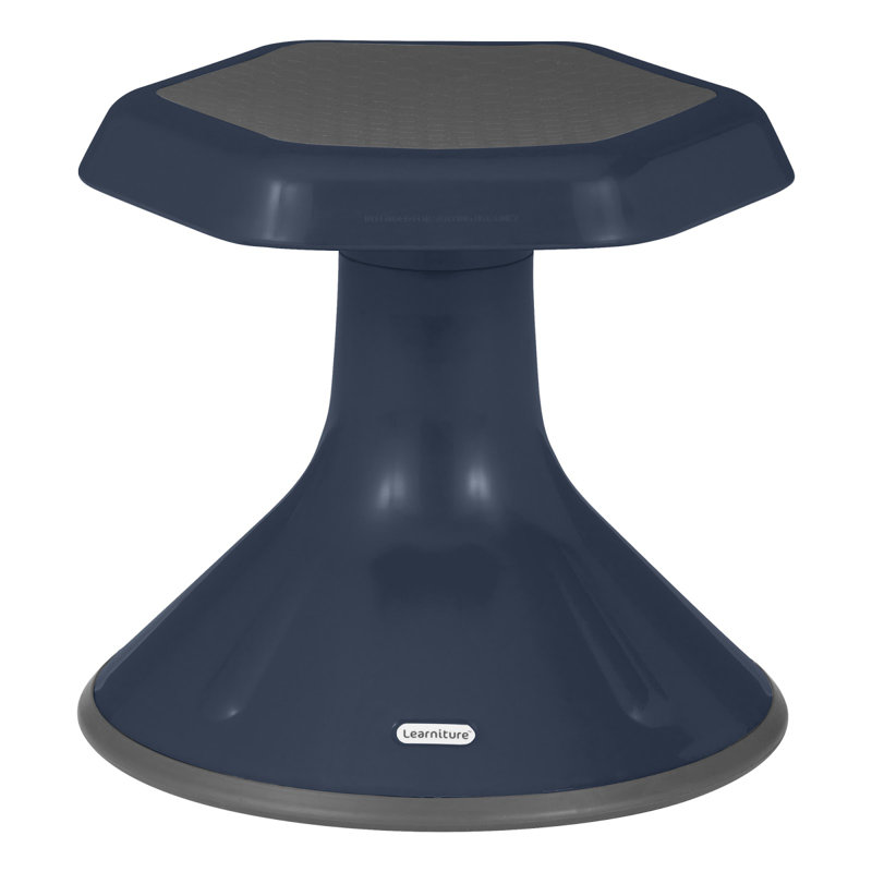 Plastic Backless Active Learning Stool, Graphite, 12"