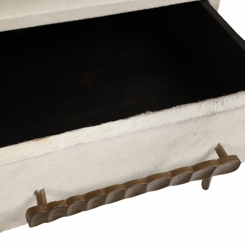 22" Azamara Real Hide Accent Table