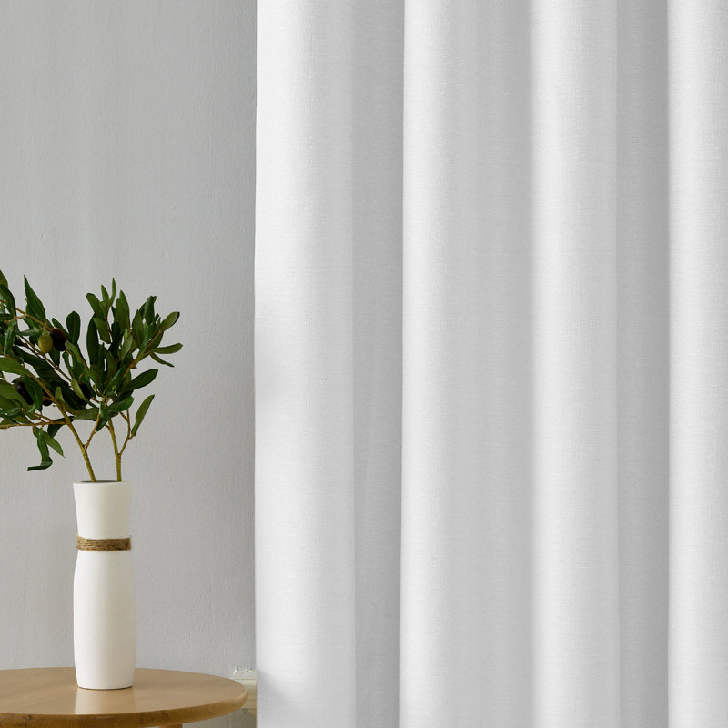 Aasia Blackout Curtain Pair, Width 117 x Drop 183 cm, Greyish White