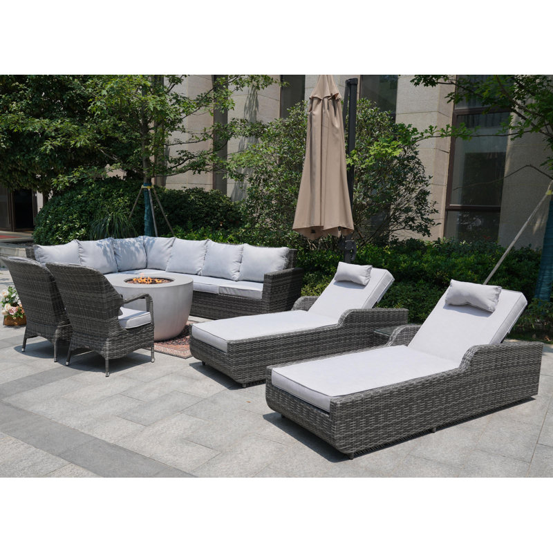 Algird 10 - Person Patio Conversation Set with Cushions