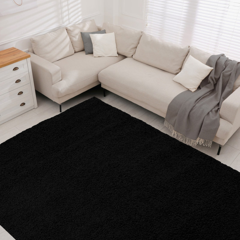Takarah SHAGGY BLACK , Rectangle 80 x 150 cm