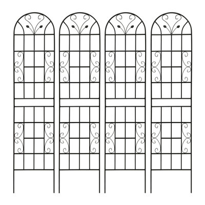 4 Pack Metal Garden Trellis 86.7" X 19.7" Rustproof Trellis For Climbing Plants Outdoor Flower Support