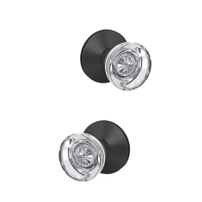 Hobson Non-Turning Glass Knob with Kinsler Trim