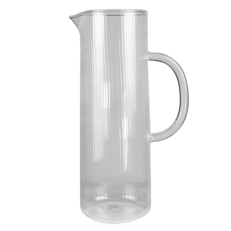 Jolie Ribbed Pitcher, Glass  32 Oz Capacity